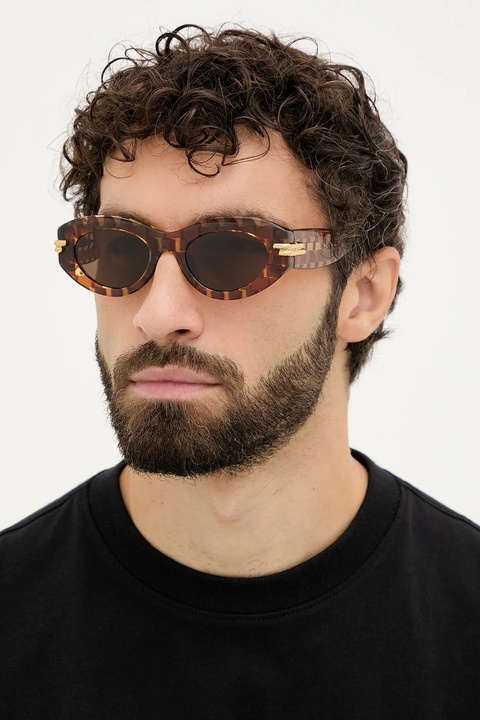 Bottega Veneta okulary przeciwsłoneczne damskie kolor brązowy BV1322S - zdjęcie produktu nr 1