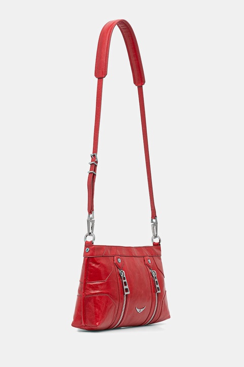 ZADIG&VOLTAIRE torebka skórzana kolor czerwony LWBA03891 - zdjęcie produktu nr 2
