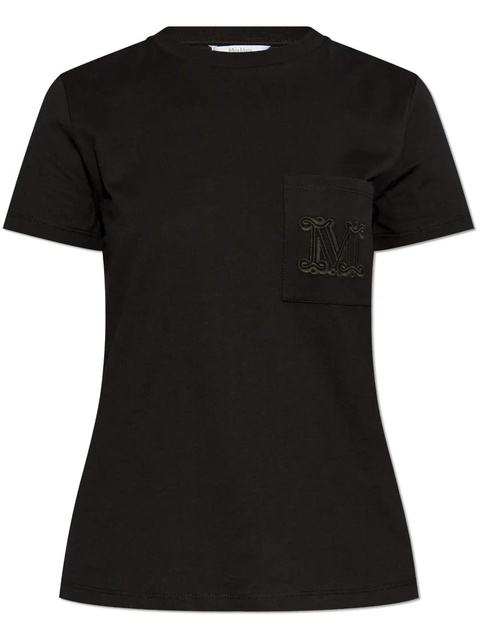 Max Mara logo-embroidered T-shirt - Black - zdjęcie produktu nr 1