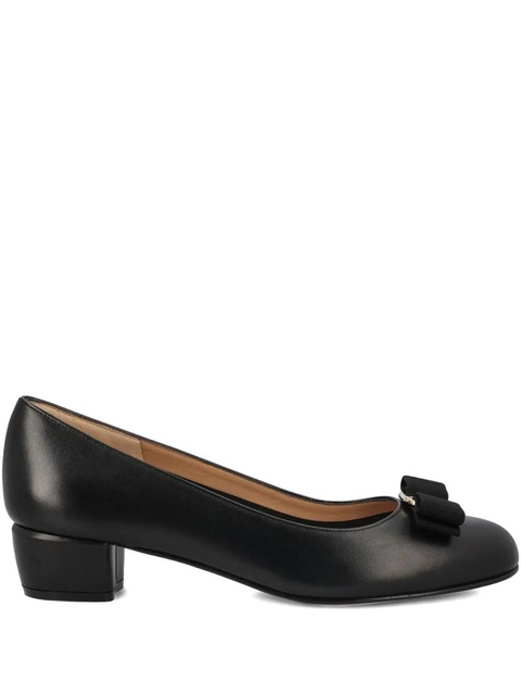 Ferragamo 60mm Vara grosgrain-bow low-heel pumps - Black - zdjęcie produktu nr 1
