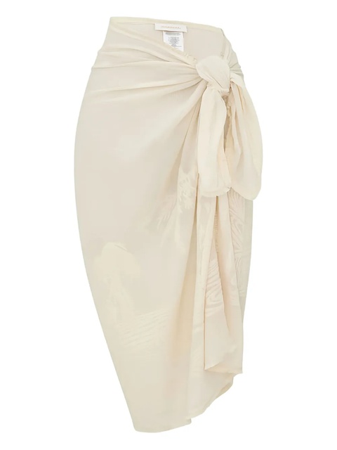 ZIMMERMANN Woven palm-tree pareo - White - zdjęcie produktu nr 2