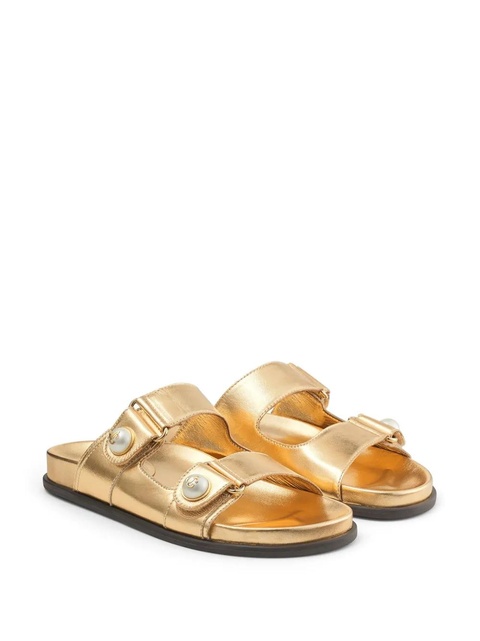 Jimmy Choo Fayence leather sandals - Gold - zdjęcie produktu nr 1