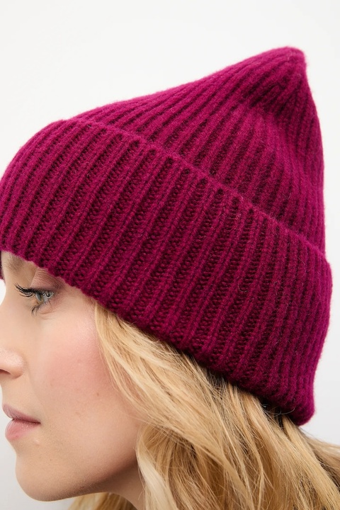 Answear.LAB czapka wełniana kolor fioletowy - zdjęcie produktu nr 1