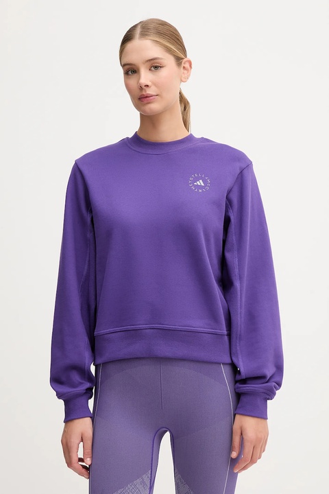 adidas by Stella McCartney bluza treningowa damska kolor fioletowy gładka JW4691 - zdjęcie produktu nr 1