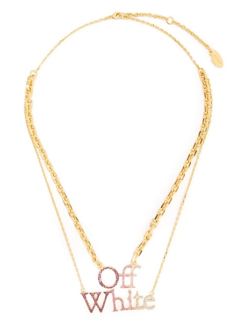 Off-White logo-pendant necklace - Gold - zdjęcie produktu nr 1