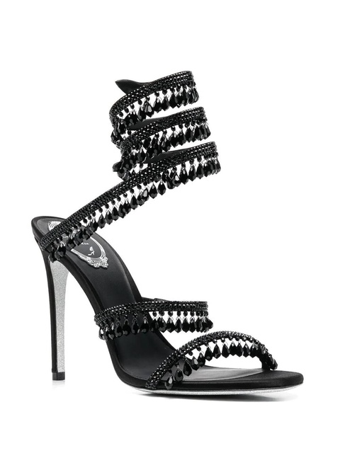 René Caovilla Chandelier crystal-embellished sandals - Black - zdjęcie produktu nr 2