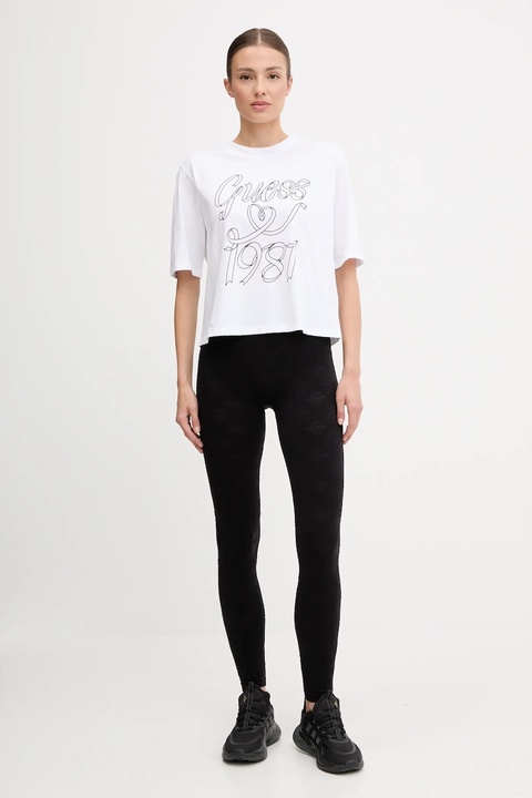 Guess t-shirt bawełniany MISTY damski kolor biały V5RI11 K8HM0 - zdjęcie produktu nr 2