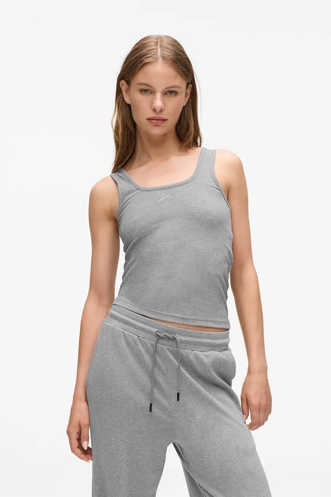 Karl Lagerfeld top kolor szary A4W44019 - zdjęcie produktu nr 2