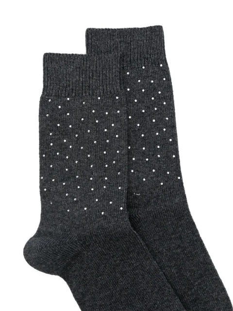 SANDRO crystal-embellished socks - Grey - zdjęcie produktu nr 2