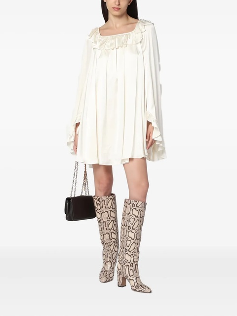 Chloé ruffled-sleeve mini dress - White - zdjęcie produktu nr 1