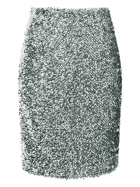 16Arlington Delta sequinned midi skirt - Silver - zdjęcie produktu nr 1