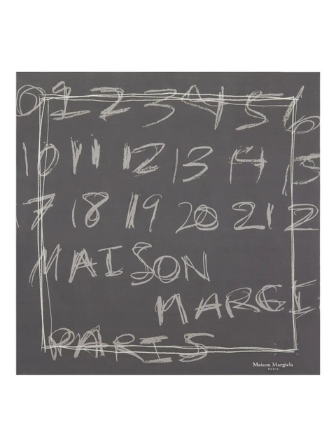 Maison Margiela Numbered Foulard Scarf - Grey - zdjęcie produktu nr 1