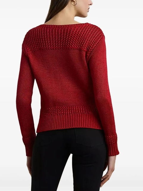 Lauren Ralph Lauren boat-neck sweater - Red - zdjęcie produktu nr 2
