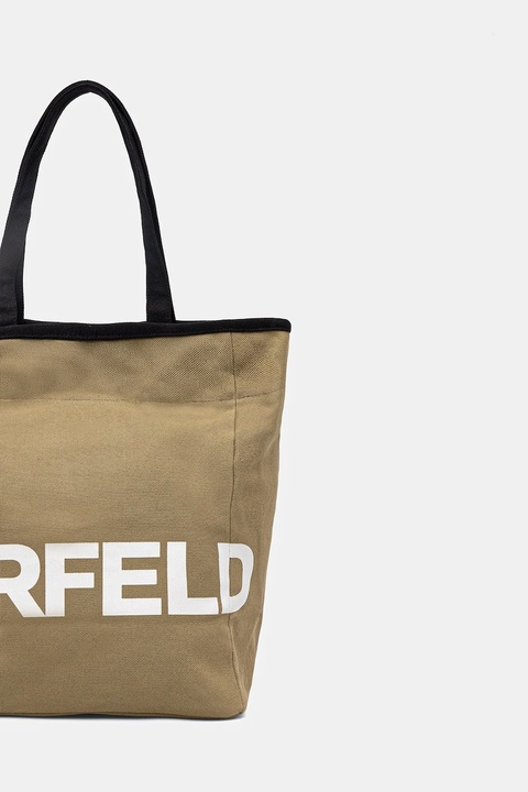 Karl Lagerfeld torebka bawełniana K/ESSENTIAL kolor zielony B1W50050 - zdjęcie produktu nr 2