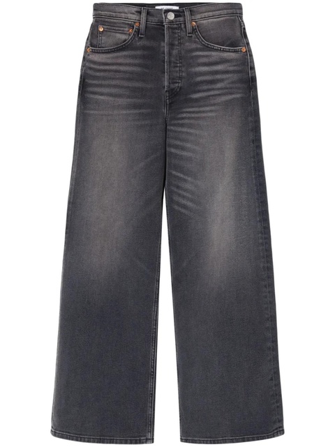 RE/DONE wide-leg cropped jeans - Black - zdjęcie produktu nr 1