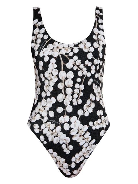 Balmain graphic-print swimsuit - Black - zdjęcie produktu nr 1