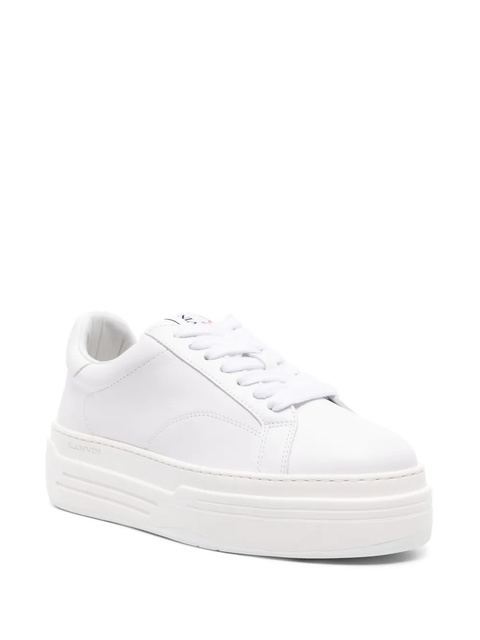 Lanvin DDB0 leather flatform sneakers - White - zdjęcie produktu nr 1