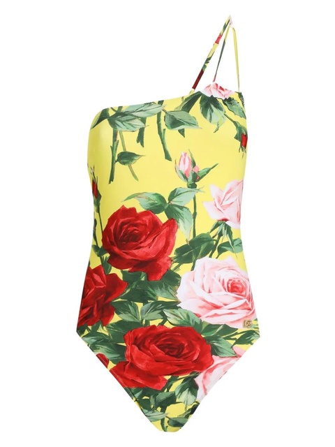 Dolce & Gabbana floral-print swimsuit - Yellow - zdjęcie produktu nr 2