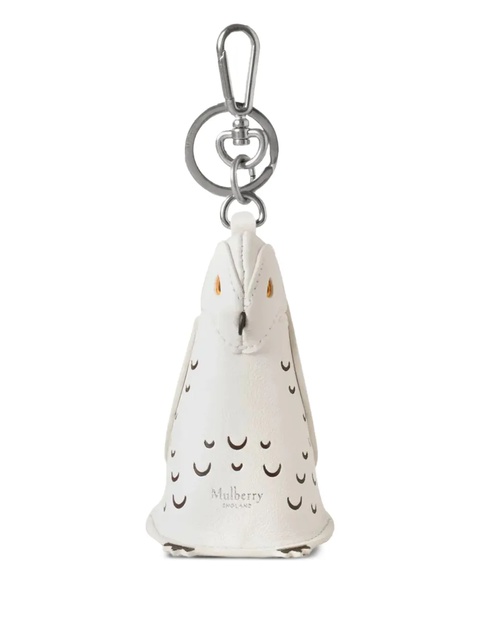 Mulberry owl leather keyring - White - zdjęcie produktu nr 1