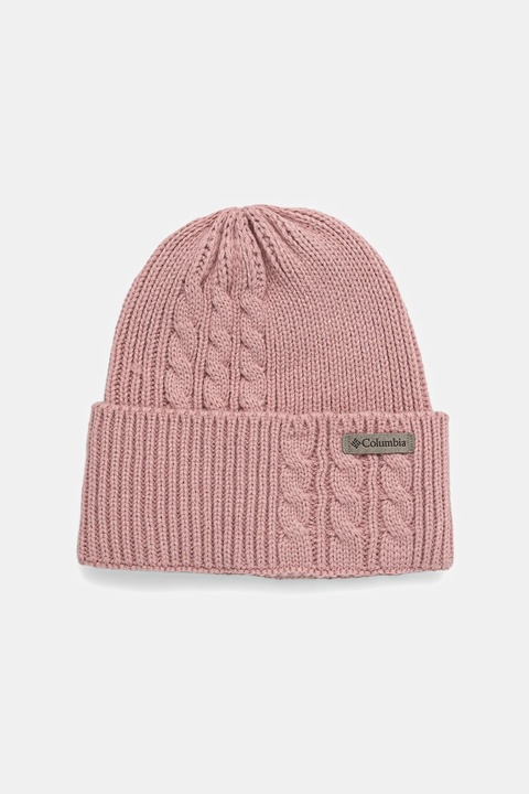Columbia czapka Agate Pass kolor różowy z grubej dzianiny 2053181 - zdjęcie produktu nr 1