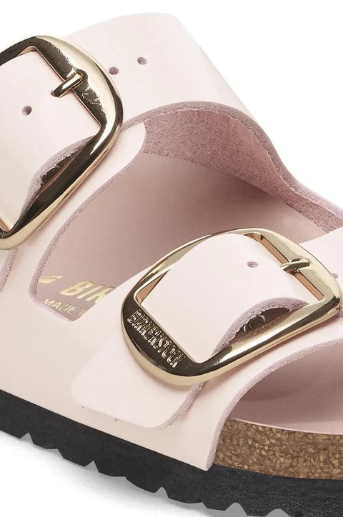 Birkenstock klapki skórzane Arizona Big Buckle damskie kolor różowy 1029392 - zdjęcie produktu nr 2
