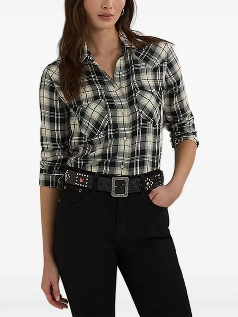 Lauren Ralph Lauren check-patterned button-up shirt - Black - zdjęcie produktu nr 1