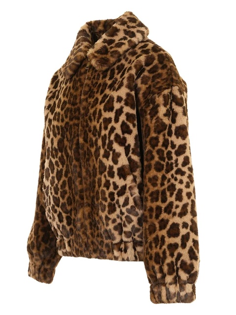 MC2 Saint Barth Aveline leopard zip jacket - Brown - zdjęcie produktu nr 1