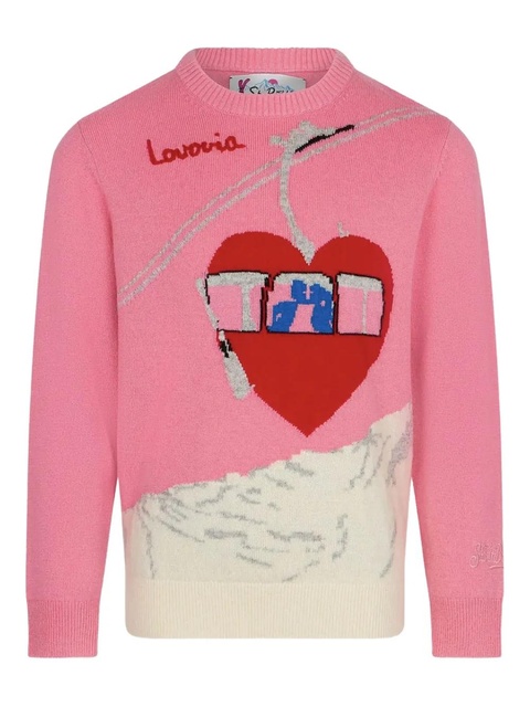 MC2 Saint Barth New Queen C graphic-heart jumper - Pink - zdjęcie produktu nr 1