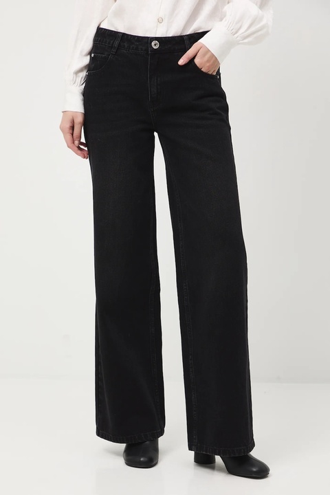 Medicine jeansy bawełniane damskie kolor czarny - zdjęcie produktu nr 1