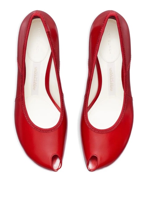 Tory Burch 90mm peep-toe pumps - Red - zdjęcie produktu nr 2