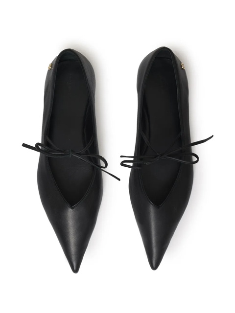 ANINE BING Nikki leather ballerina shoes - Black - zdjęcie produktu nr 2