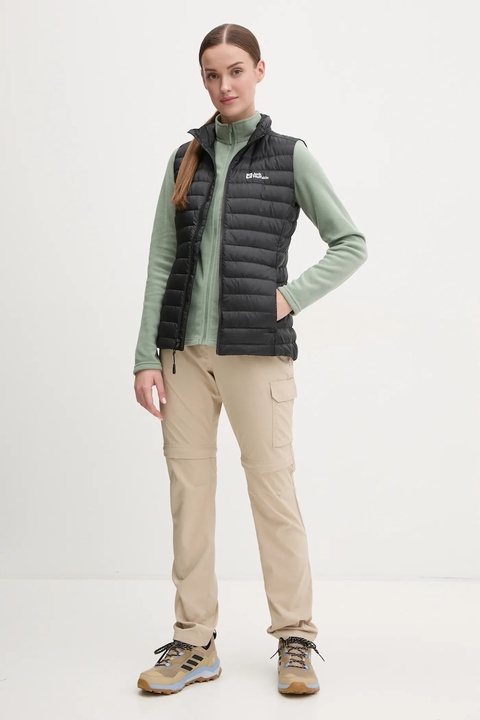 Jack Wolfskin bezrękawnik sportowy puchowy Pilvi Down kolor czarny przejściowy 1207771 - zdjęcie produktu nr 2