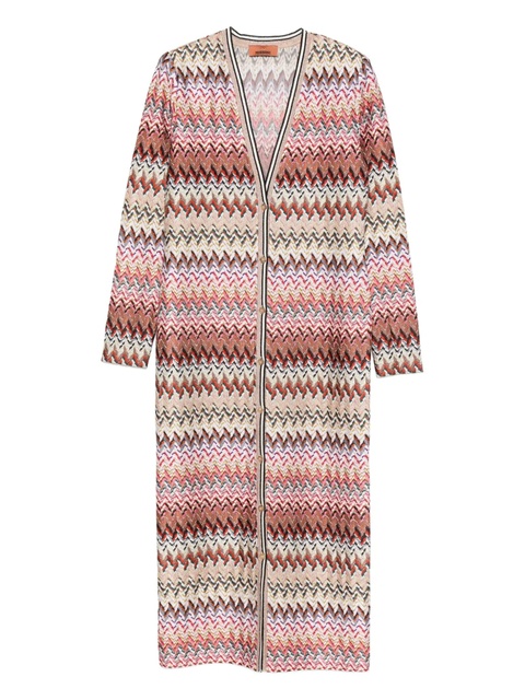 Missoni zigzag-pattern cardi-coat - Pink - zdjęcie produktu nr 1