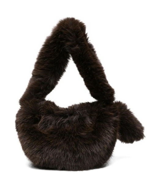 Alysi furry shoulder bag - Brown - zdjęcie produktu nr 1