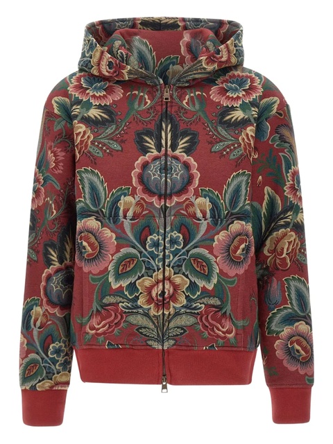 ETRO floral-print zip-up hoodie - Red - zdjęcie produktu nr 1