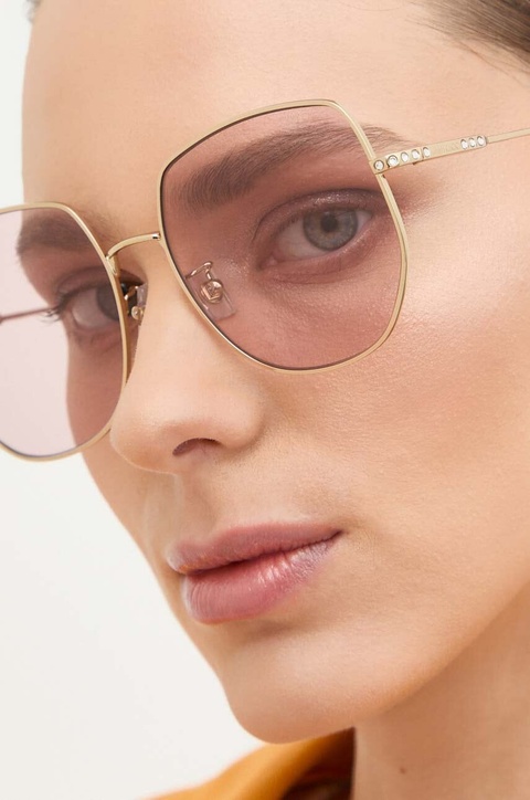 Jimmy Choo okulary przeciwsłoneczne damskie kolor różowy 0JC4006BD - zdjęcie produktu nr 2
