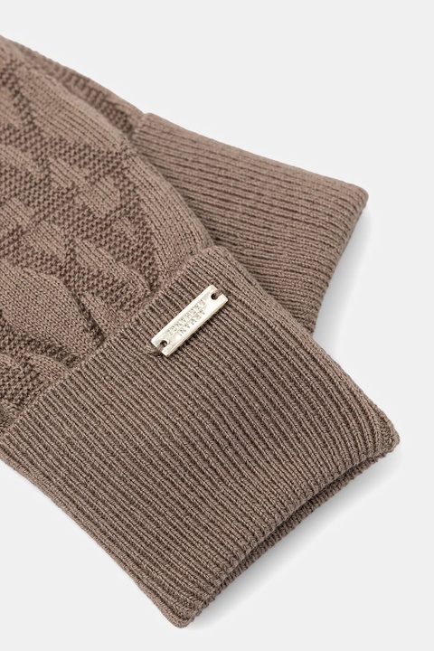 Armani Exchange rękawiczki wełniane damskie kolor brązowy XW002141 AF11956 - zdjęcie produktu nr 2
