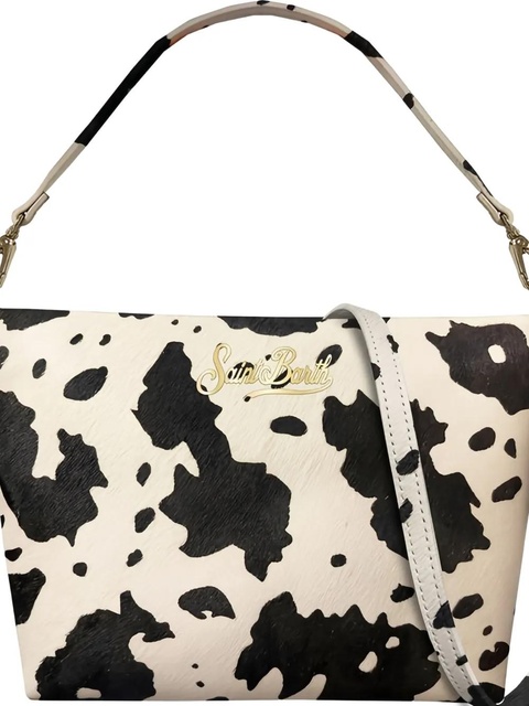 MC2 Saint Barth Aline Soulder cow print logo shoulder bag - White - zdjęcie produktu nr 2
