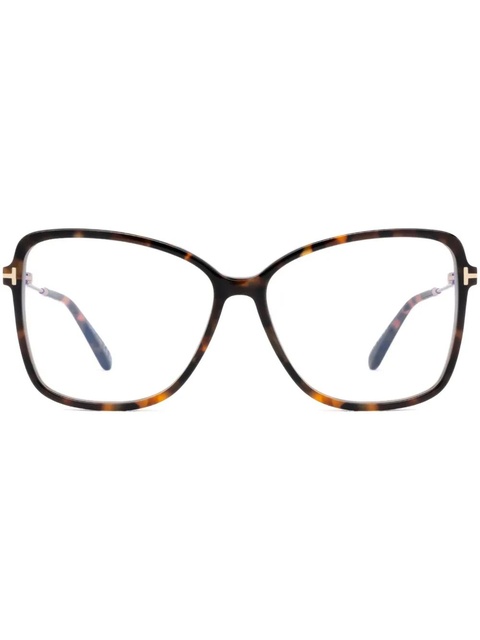 TOM FORD Eyewear oversize frame glasses - Brown - zdjęcie produktu nr 1