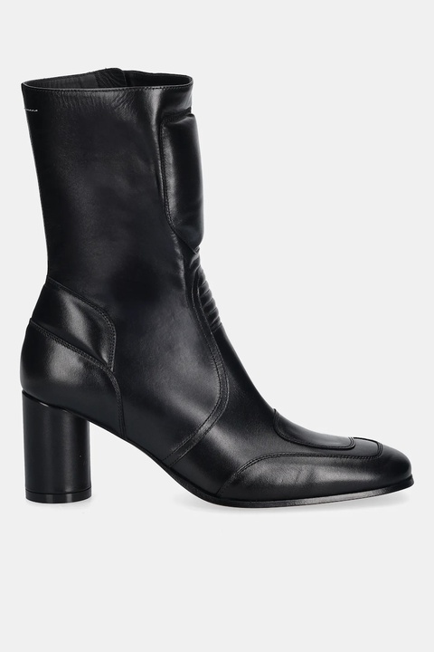 MM6 Maison Margiela botki skórzane damskie kolor czarny na słupku S66WU0136.P3350.T8013 - zdjęcie produktu nr 2
