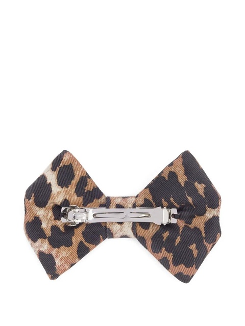 GANNI leopard-print hair clip - Brown - zdjęcie produktu nr 1