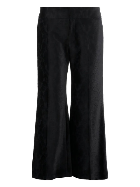 Chloé floral-pattern flared trousers - Black - zdjęcie produktu nr 1