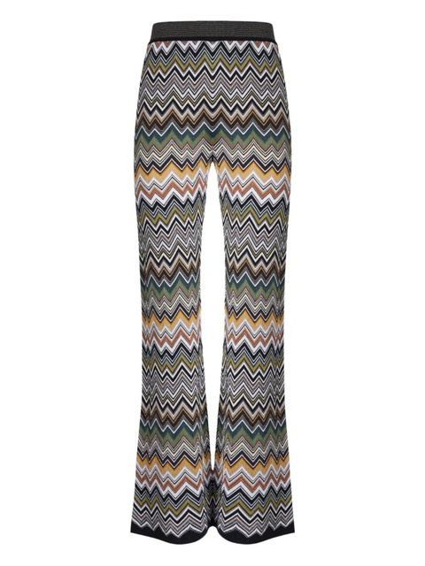 Missoni chevron-pattern flared trousers - White - zdjęcie produktu nr 1