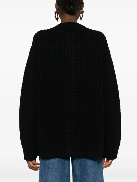 Blumarine floral-appliqué cardigan - Black - zdjęcie produktu nr 2