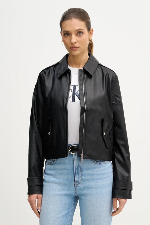 Calvin Klein Jeans kurtka kolor czarny przejściowa LV047E501G - zdjęcie produktu nr 1