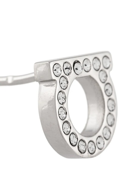 Ferragamo Gancini crystal embellished stud earrings - Metallic - zdjęcie produktu nr 2
