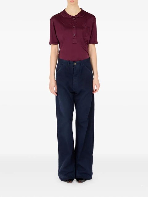 Maison Margiela button-fastening corduroy trousers - Blue - zdjęcie produktu nr 1