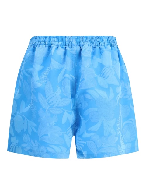 Balenciaga floral-print elastic-waist shorts - Blue - zdjęcie produktu nr 1
