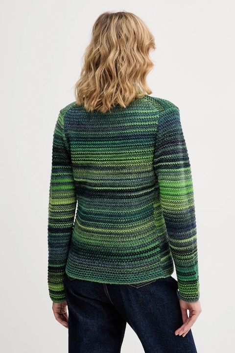 United Colors of Benetton kardigan z dodatkiem wełny kolor zielony 105CD6880 - zdjęcie produktu nr 2