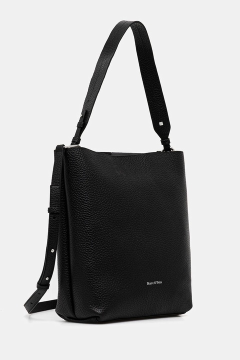 Marc O'Polo torebka skórzana kolor czarny 5000009282 - zdjęcie produktu nr 2